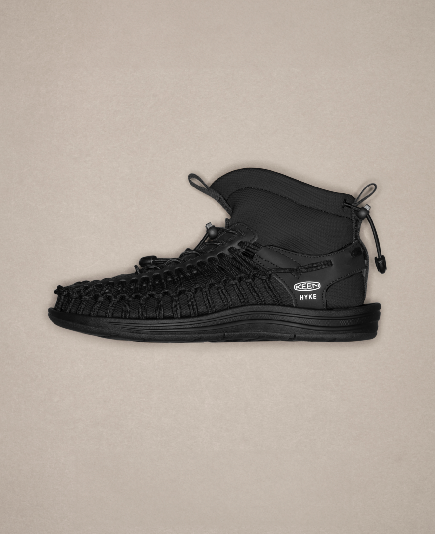 UNEEK x HYKE Women's High Top Sneakers - Black | Stylish & Comfortable for Casual Wear, Running & Outdoor Activities