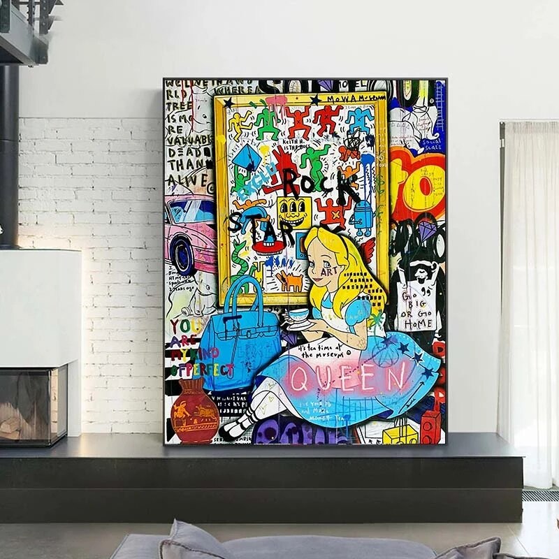Alice in Wonderland Canvas Art - Whimsical Wall Decor for Living Room, Bedroom & Nursery | Dreamy Adventures Inspired by Lewis Carroll