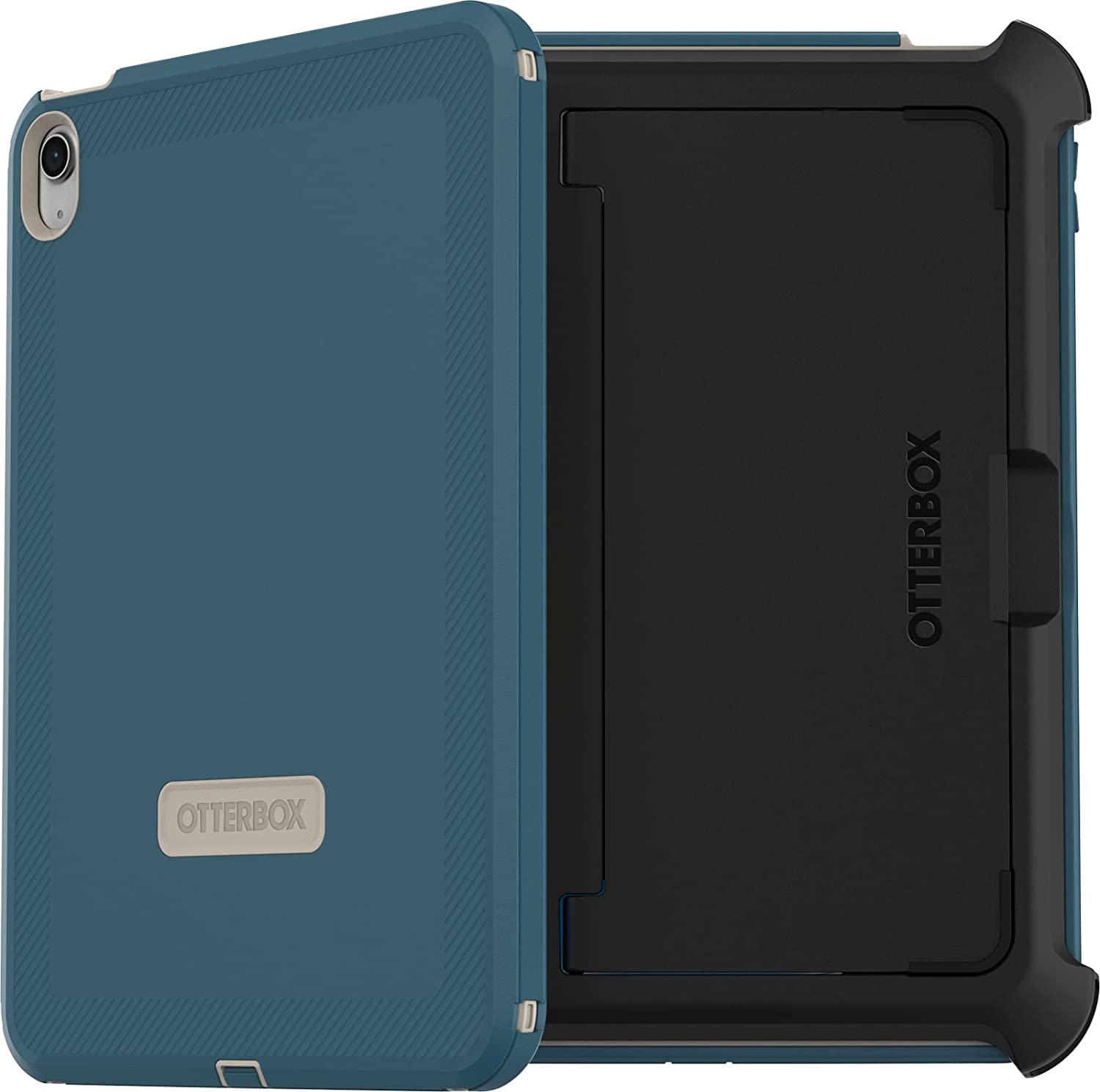 OtterBox DEFENDER SERIES Case for iPad 10th Generation (2022) - Heavy Duty Protection with Apple Pencil Storage & 4-Position Stand | Baja Beach Blue | Perfect for Travel, Work & Outdoor Use