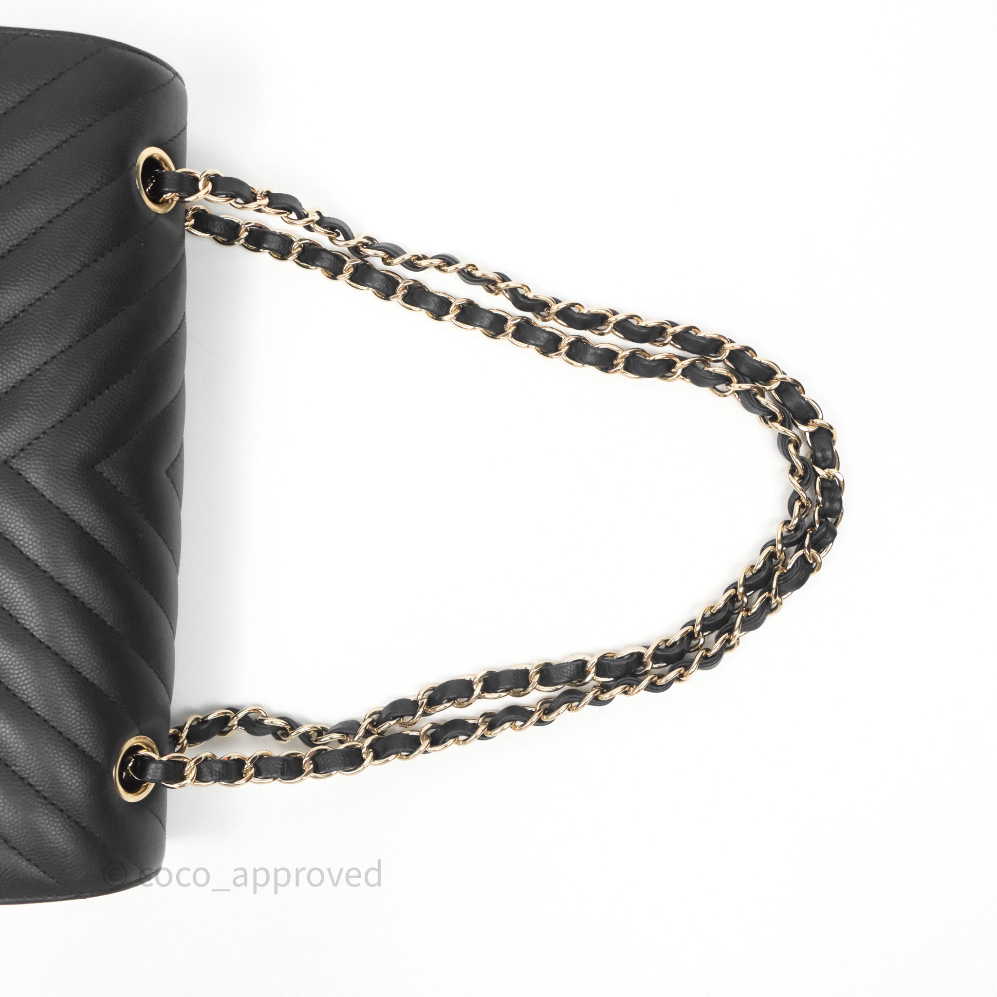 Chanel Classic Medium Flap Bag Chevron Black Caviar Leather with Gold Hardware - Luxury Designer Handbag for Women, Perfect for Work, Evening Events & Special Occasions