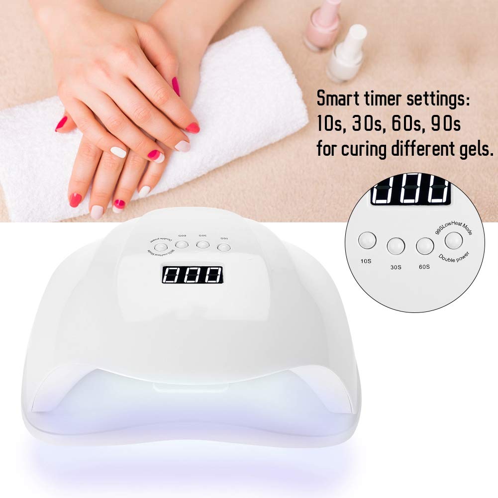 54W LED Nail Lamp - Professional UV/LED Nail Dryer for Gel Polish Curing, Dual Light Source Manicure Tool for Home & Salon Use, Perfect for DIY Nail Art and Professional Manicures