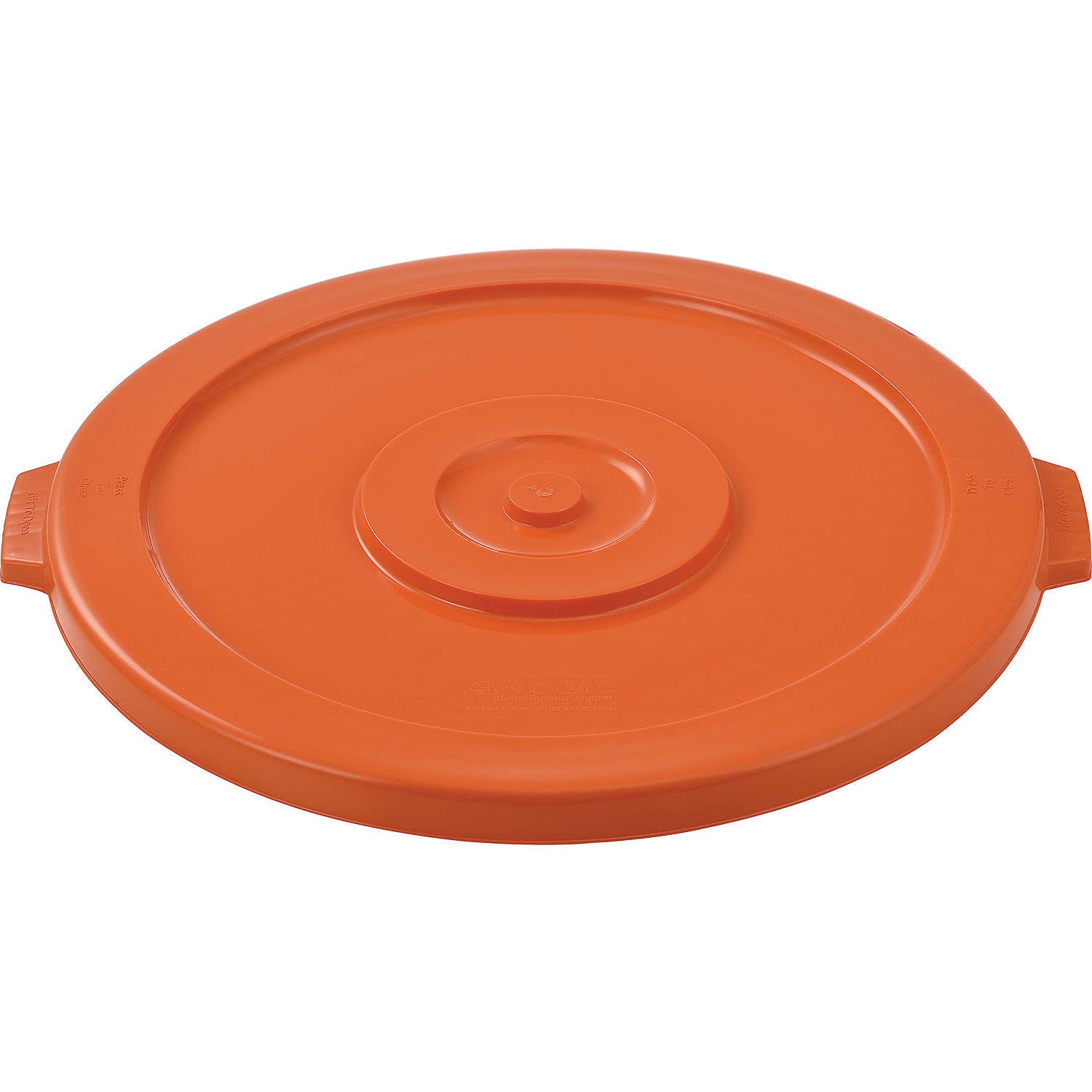 44 Gallon Heavy-Duty Plastic Trash Can with Lid - Bright Orange Commercial-Grade Waste Bin for Outdoor, Warehouse & Industrial Use