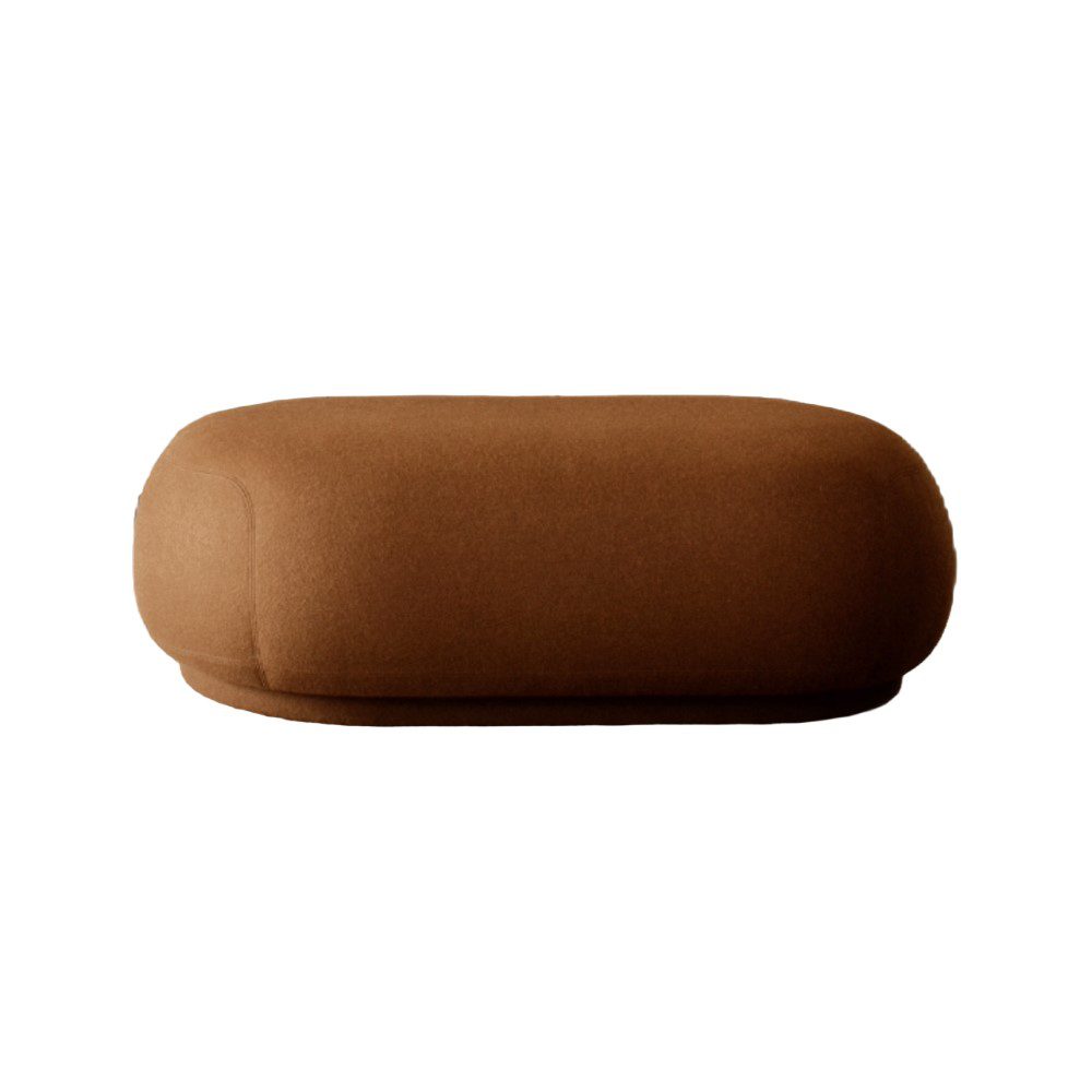 FERM LIVING Rico Ottoman in Tonus & Sugar Kelp - Modern Footstool for Living Room, Bedroom, or Office - Cozy Home Decor & Extra Seating