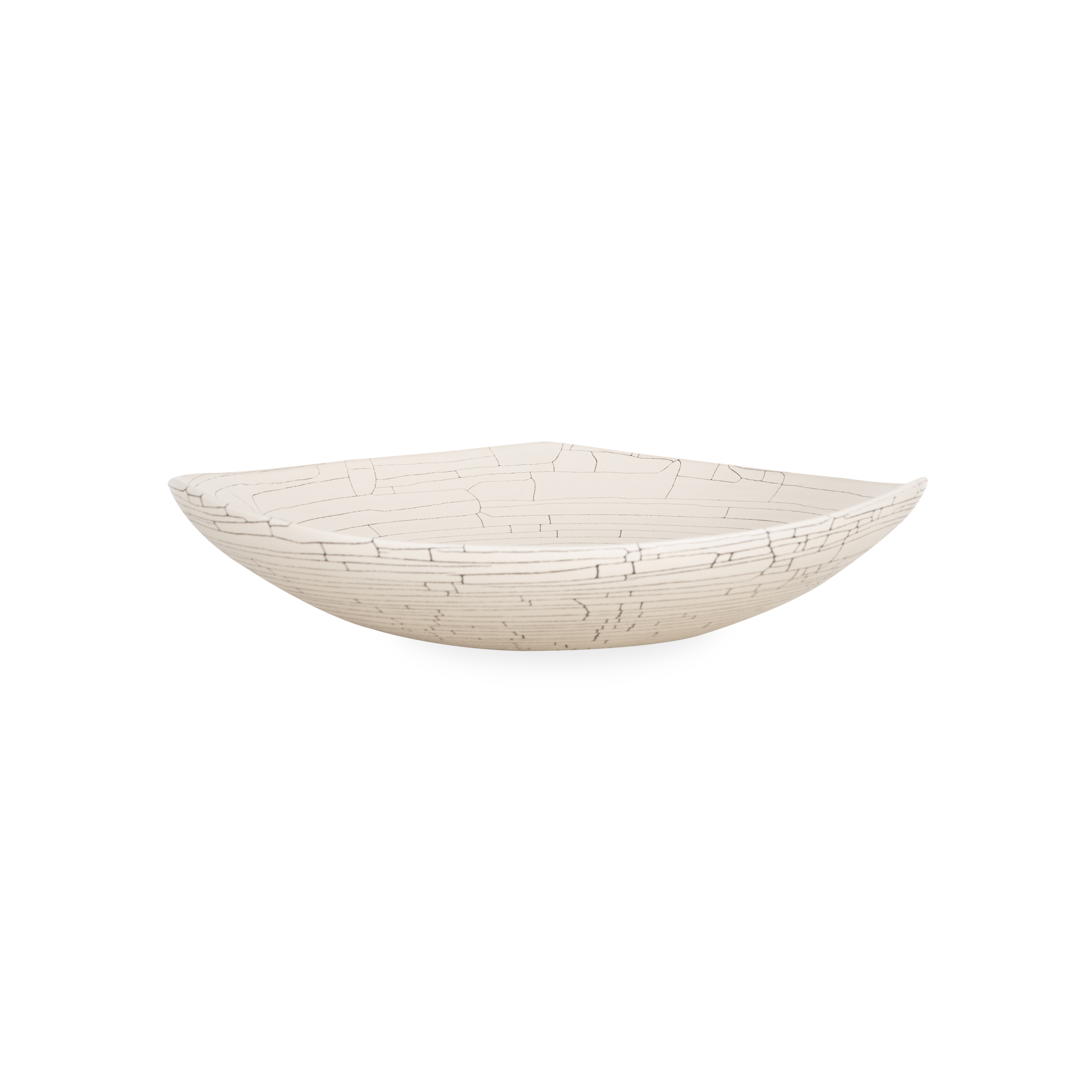 Crackle Triangolo Plate Bowl - Ceramic Triangle Serving Dish for Appetizers, Desserts & Snacks - Perfect for Parties, Weddings & Home Decor