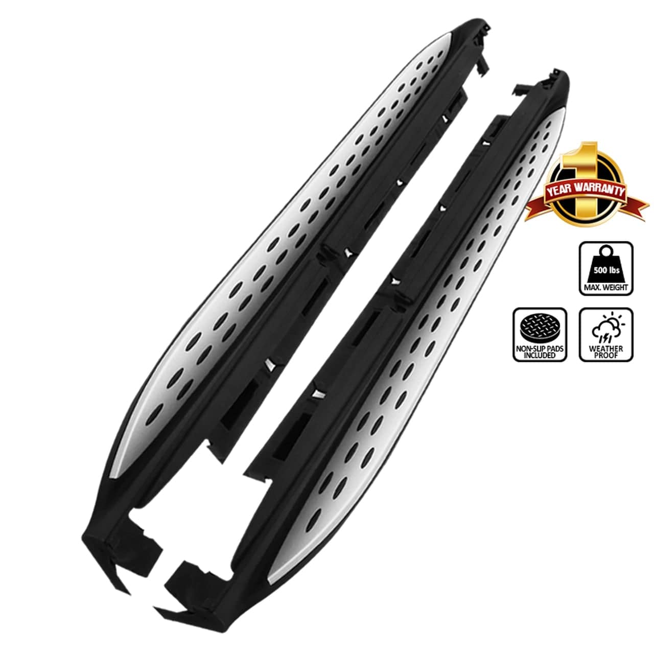 2012-2019 Mercedes Benz ML W166 & GLE Aluminum Running Boards - OEM Style Side Steps - Perfect for Off-Roading & Daily Use