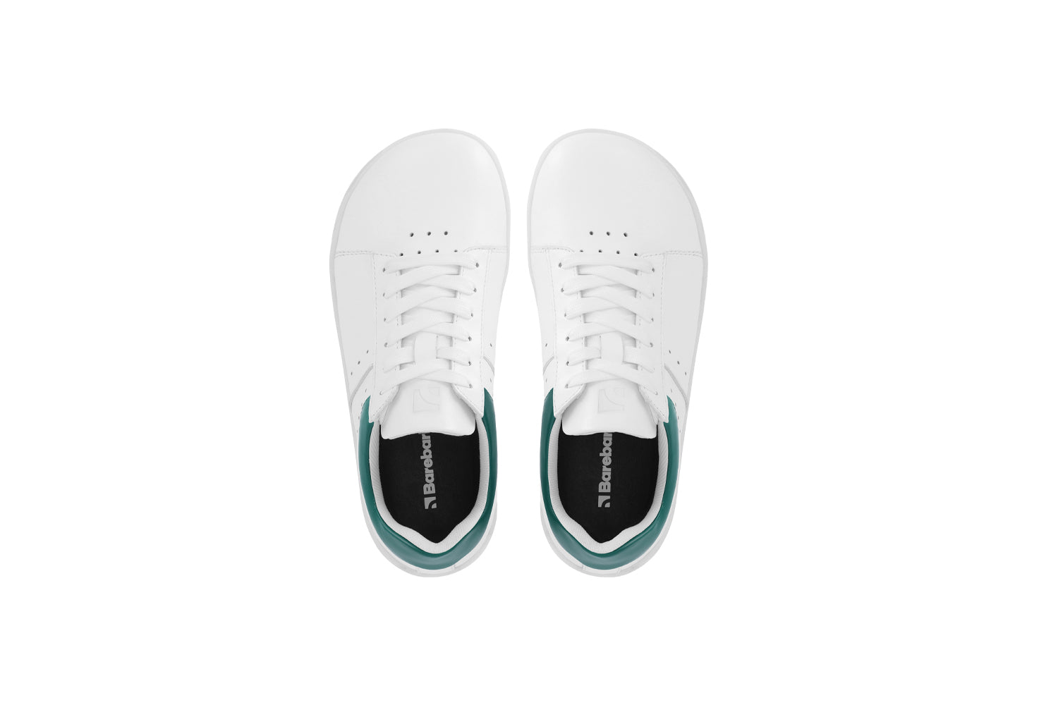 Barebarics Enigma Barefoot Sneakers for Men & Women - White & Dark Green Minimalist Shoes for Running, Walking & Gym Workouts