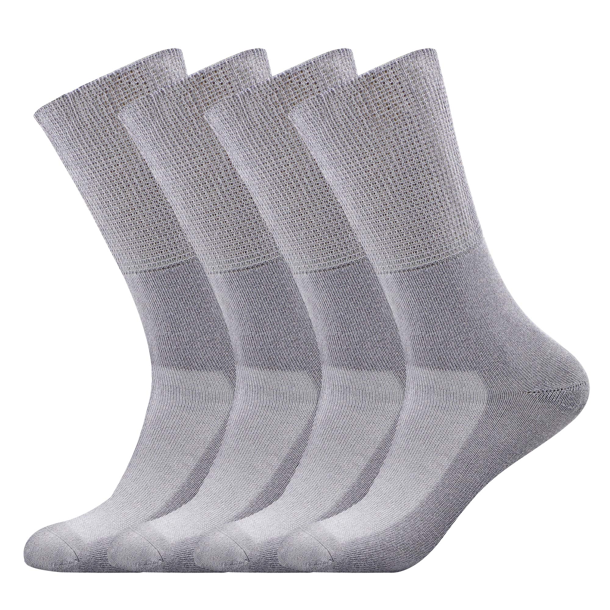 Diabetic Socks for Men & Women - Non-Binding Top, Seamless Toe, Soft Thin Crew Socks - Ideal for Diabetes, Circulation Issues & All-Day Comfort
