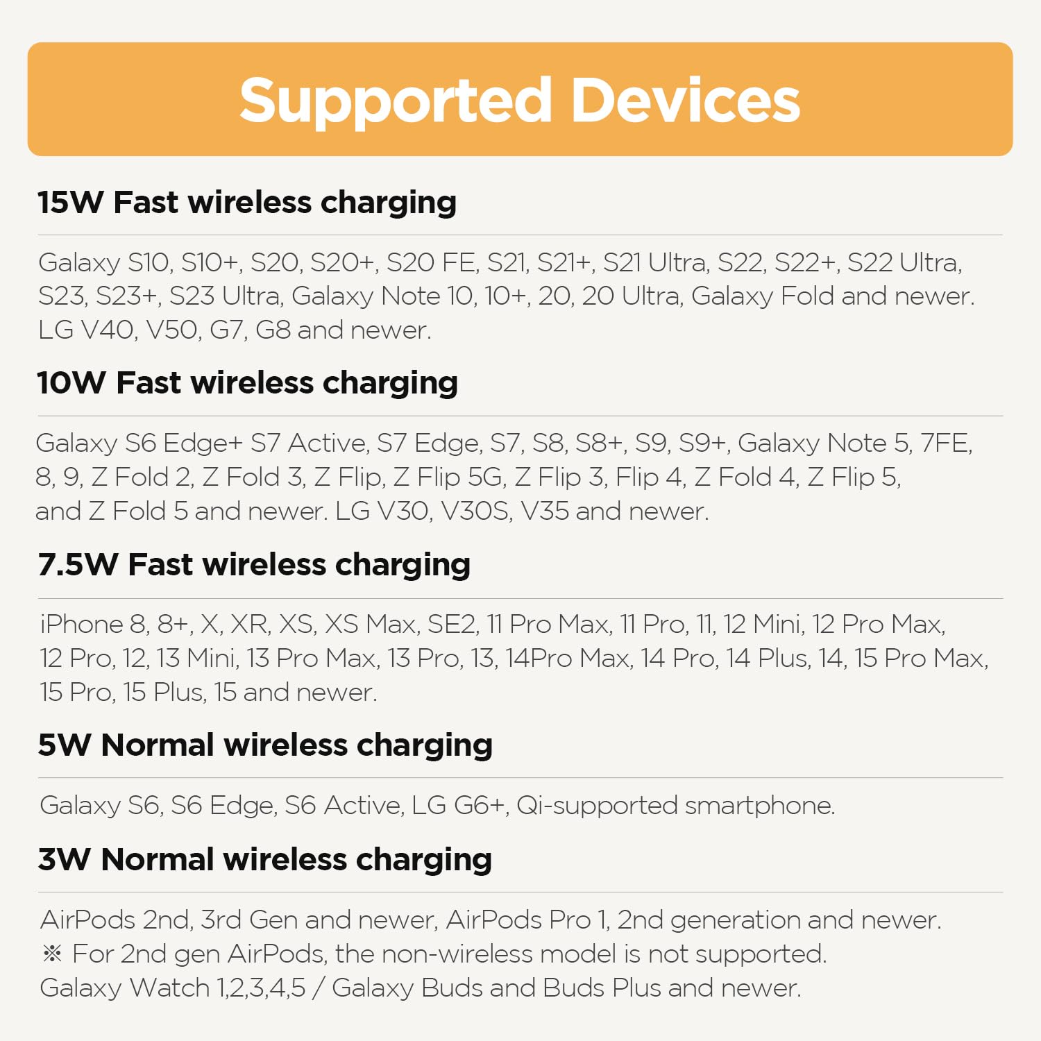 Mooas 3-in-1 Wireless Charging Station - 15W Fast Wireless Charger with Night Light - Compatible with iPhone 15/14/13/12/11/XR/XS/8/Pro/Max/Ultra, Samsung S24/S23/S22/S21, AirPods & Galaxy Watch - Perfect for Bedside, Office & Travel Charging Needs