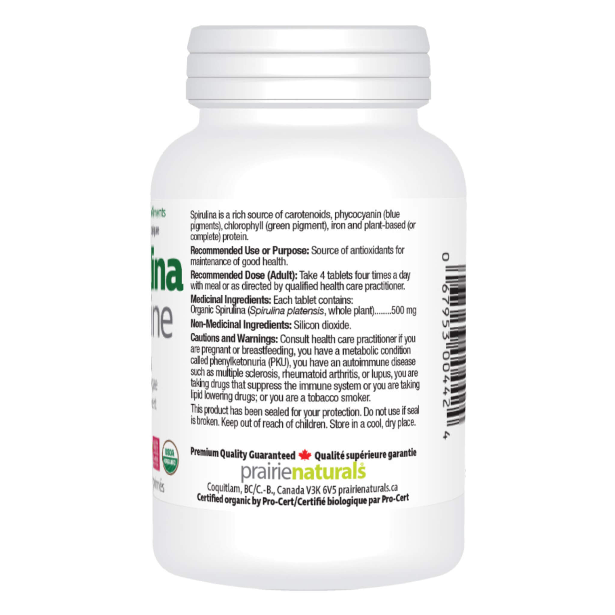 Organic Spirulina Tablets - 500mg Pure Superfood Supplement for Detox & Immune Support | Vegan, Non-GMO, Gluten-Free | Boost Energy & Vitality for Daily Wellness & Fitness