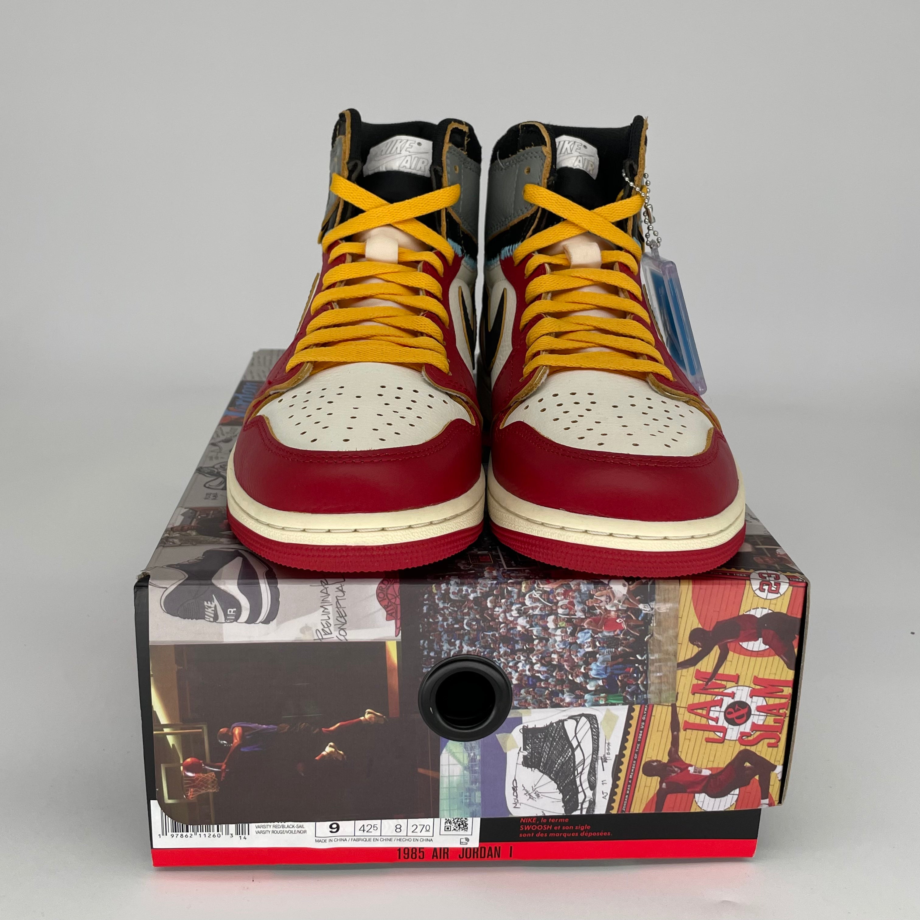 Air Jordan 1 Union LA Chicago Shadow Men's Basketball Shoes Size 9 - HV8563-600 | Retro Sneakers for Streetwear & Casual Outfits