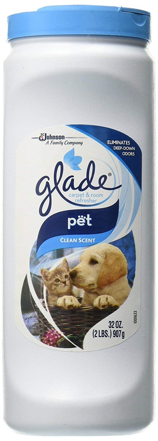 Glade Carpet and Room Spray - Pet Clean Scent, 32 Oz (Pack of 4) - Eliminates Odors for Fresh Home, Perfect for Living Rooms, Bedrooms & Pet Areas