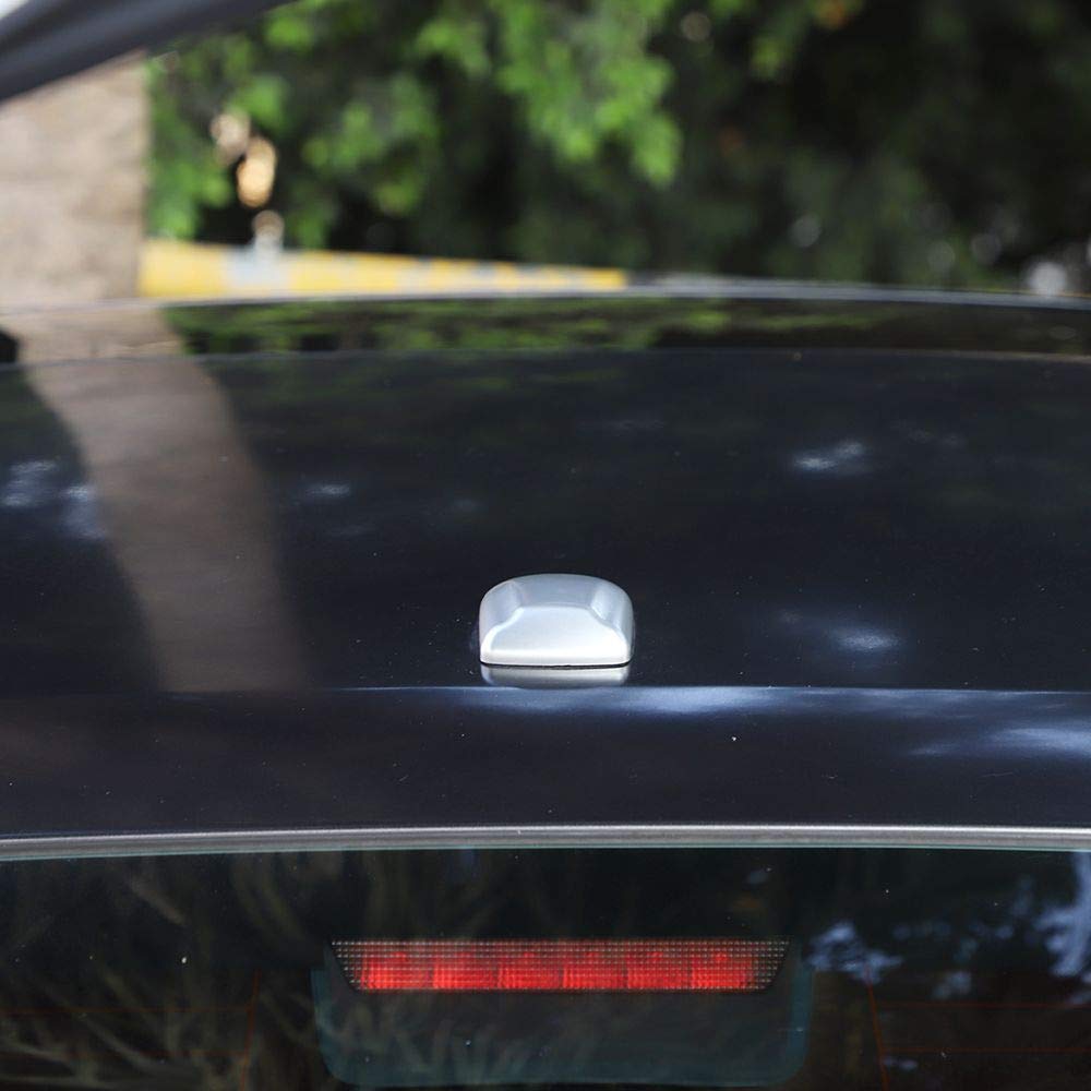 CheroCar Silver Radio Antenna Base Cover Trim for Dodge RAM 1500 Pickup (2010-2015), Dodge Charger (2010-2020), Dodge Challenger (2009-2020) – Exterior Decoration Accessories – Perfect for Car Enthusiasts & Customization Upgrades