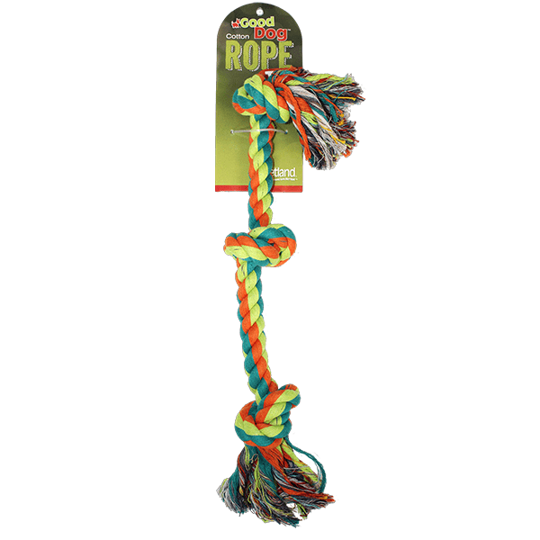 Premium 3-Knot Multicolor Rope Bone Chew Toy for Dogs - Durable & Safe for Aggressive Chewers - Perfect for Playtime, Training & Dental Health