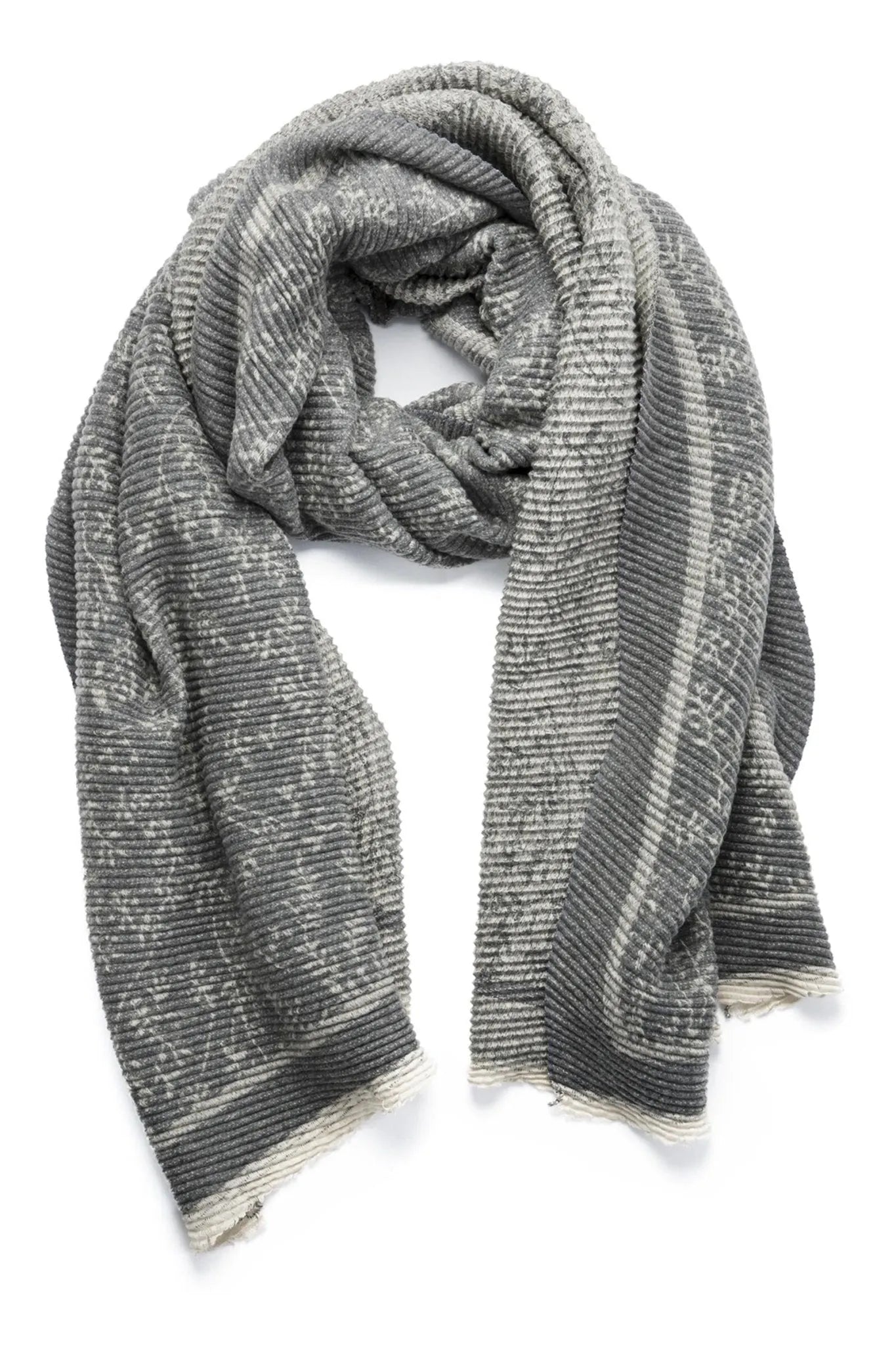 Floral Crinkle Reversible Winter Scarf - Soft & Warm Fashion Accessory for Women - Perfect for Cold Weather, Office Wear & Holiday Outfits