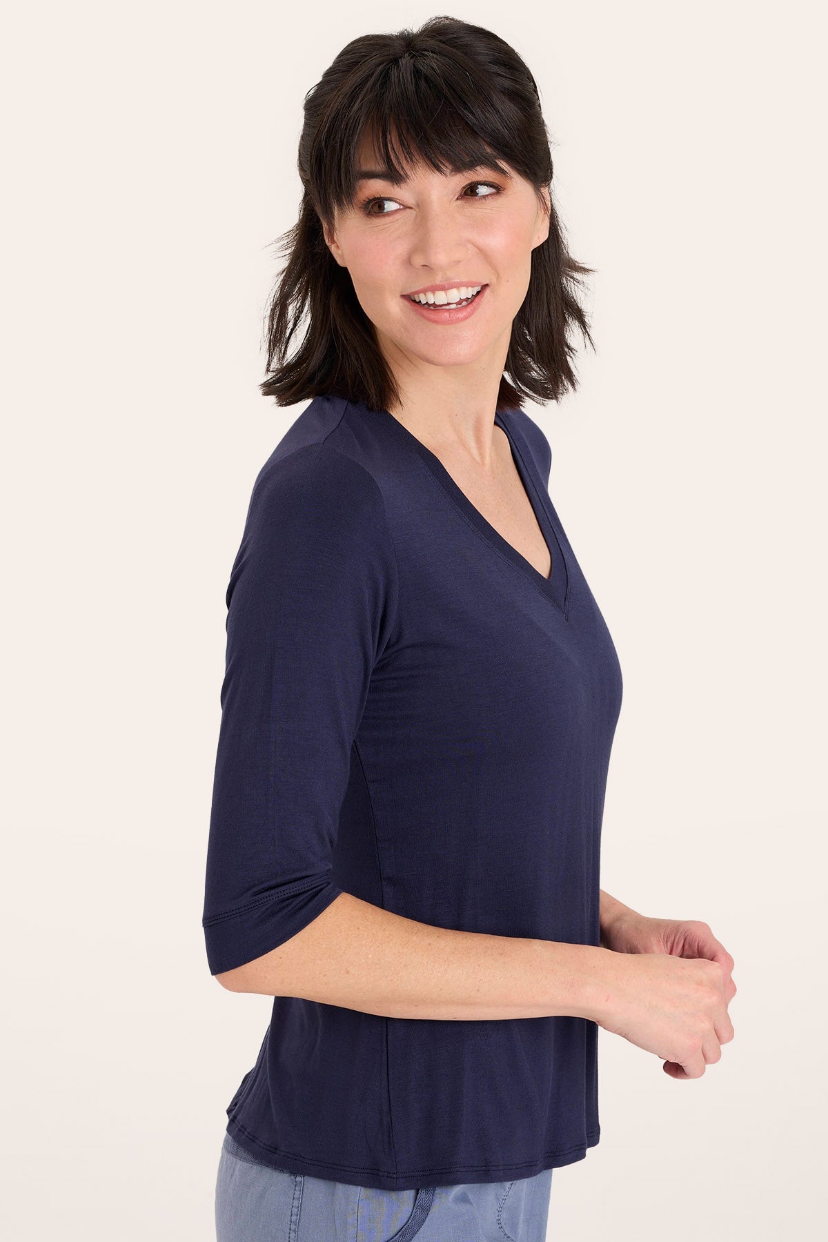 Principle Top Navy - Stylish Women's Casual T-Shirt for Everyday Wear | Perfect for Work, Outings & Relaxation