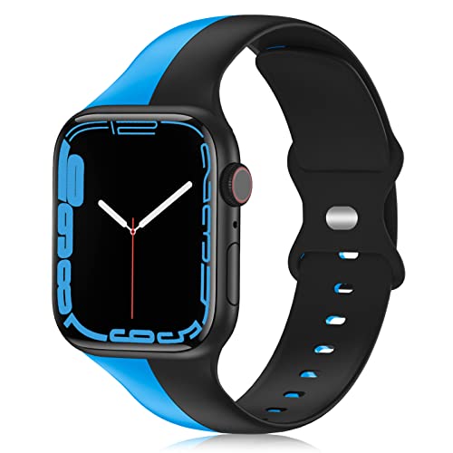 Wewatri Designer Sport Bands for Apple Watch 38mm 40mm 41mm 42mm 44mm 45mm 49mm - Soft Silicone Replacement Straps Compatible with iWatch SE Ultra Series 8 7 6 5 4 3 2 1 - Perfect for Gym, Running, Swimming & Everyday Wear