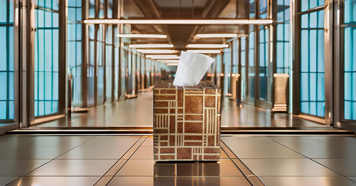 Modern Square Tissue Box Cover Holder - Elegant Bathroom Vanity & Countertop Decor, Stylish Tissue Box Cover for Bedroom, Living Room, and Office Use - Perfect for Home & Office Organization