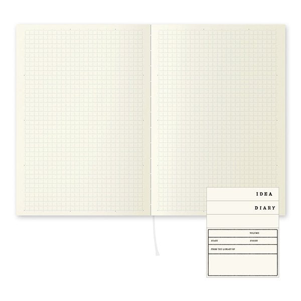 Midori MD A5 Notebook - 5mm Grid Paper, 15295006 - Perfect for Journaling, Sketching & Note-Taking