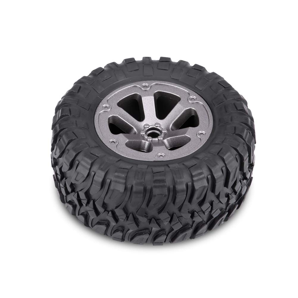 RiToEasysports 4PCS 1/16 Scale RC Crawler Car Wheels & Tires Set - Compatible with 1/16 RC Rock Crawler Vehicles - Perfect for Off-Road Adventure, Trail Driving and RC Car Upgrades