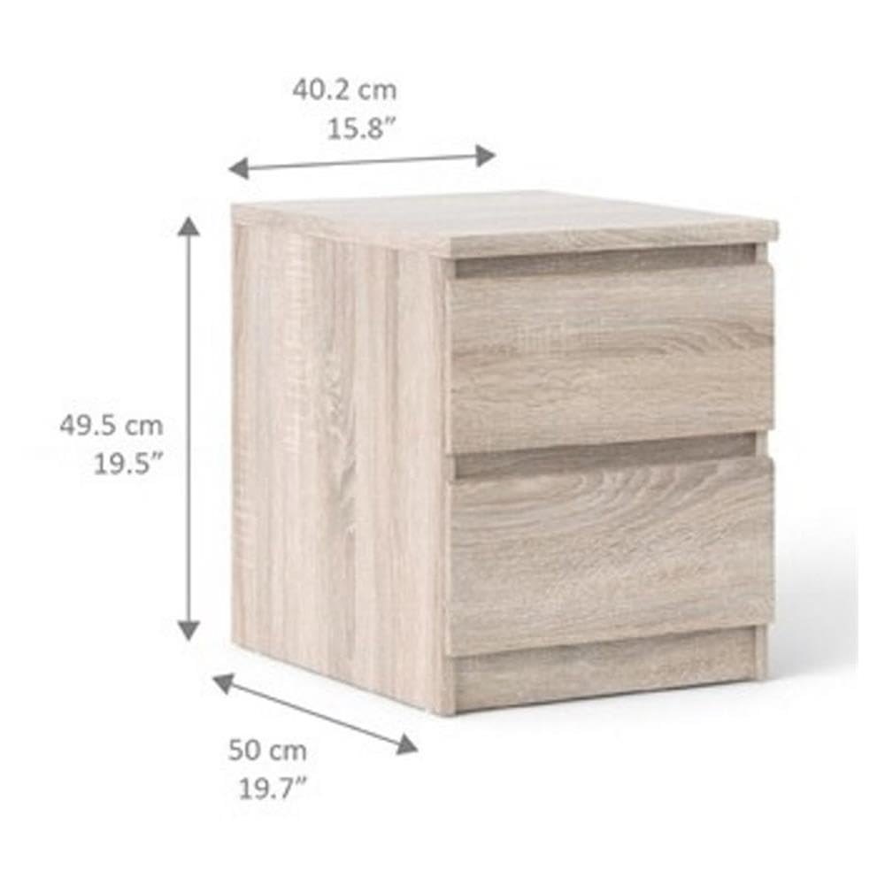 Scandinavian 2-Piece Bedroom Furniture Set with 6-Drawer Dresser & Nightstands - Truffle Gray, Handle-Free Design, Smooth Metal Glides for Modern Home Decor | Perfect for Small Spaces & Minimalist Bedrooms