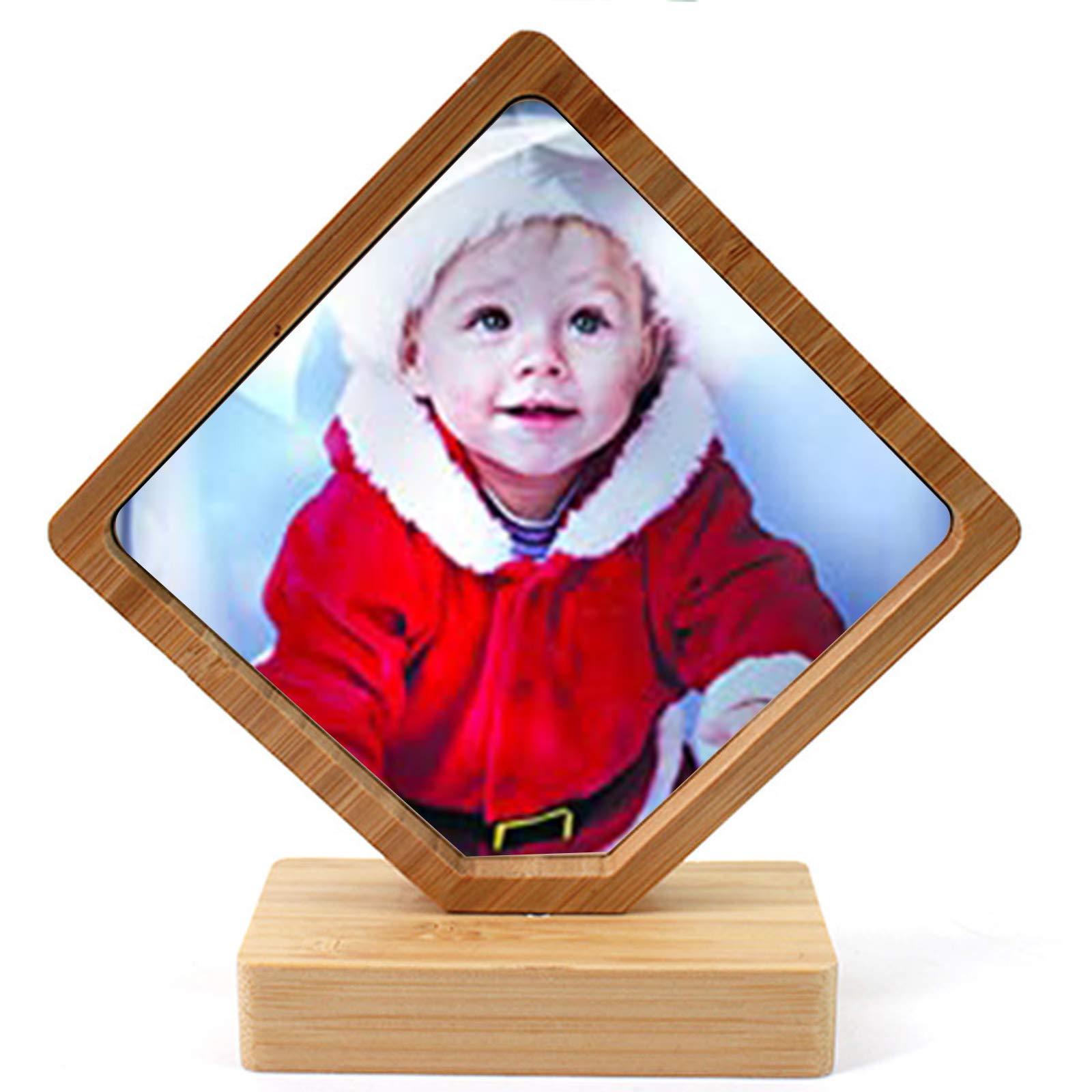 Custom Engraved Bamboo Wood Picture Frame - Personalized Photo Display for Home, Office & Gifts | Handmade Wooden Keepsake for Weddings, Anniversaries & Family Memories