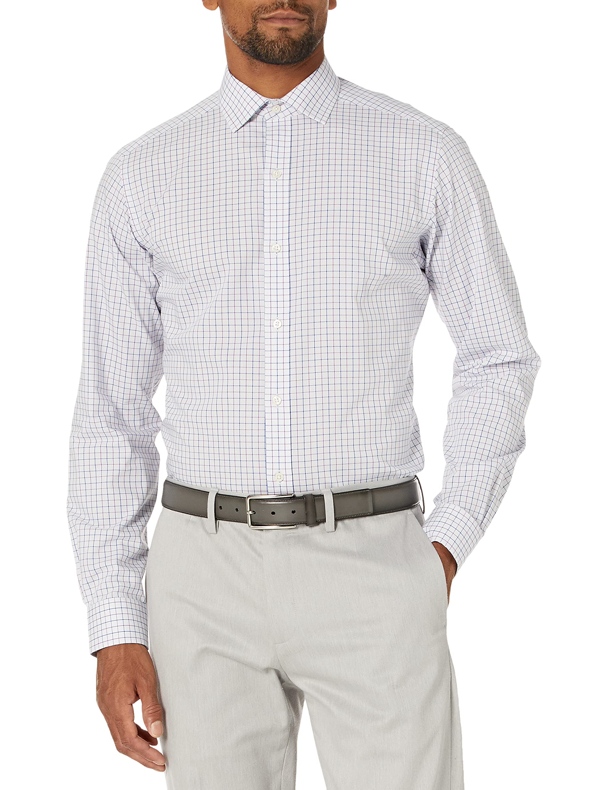 Premium Men's Tailored Fit Button-Down Dress Shirt with Spread Collar - Classic Office & Formal Wear for Business Meetings & Special Occasions