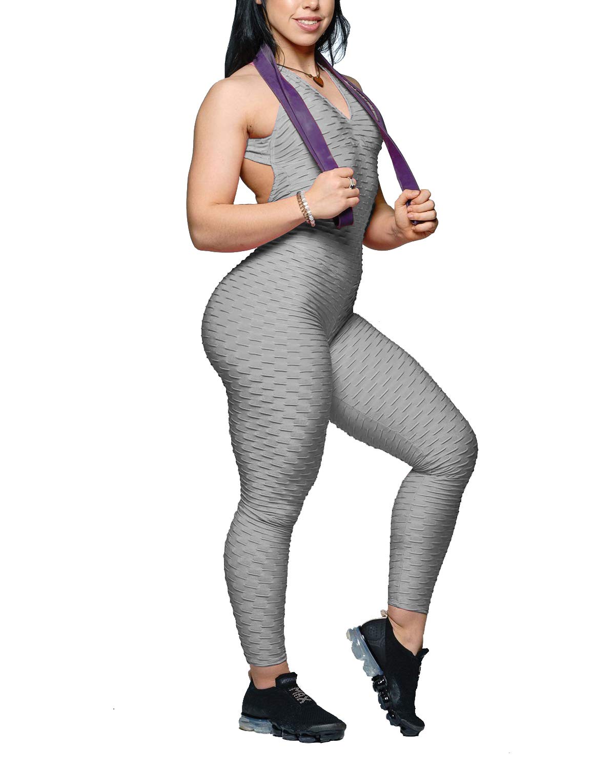 Butt Lifting Yoga Jumpsuit for Women - Backless Sports Bandage Bodysuit - Sexy Workout Romper for Gym & Fitness - Perfect for Yoga, Dance & Activewear