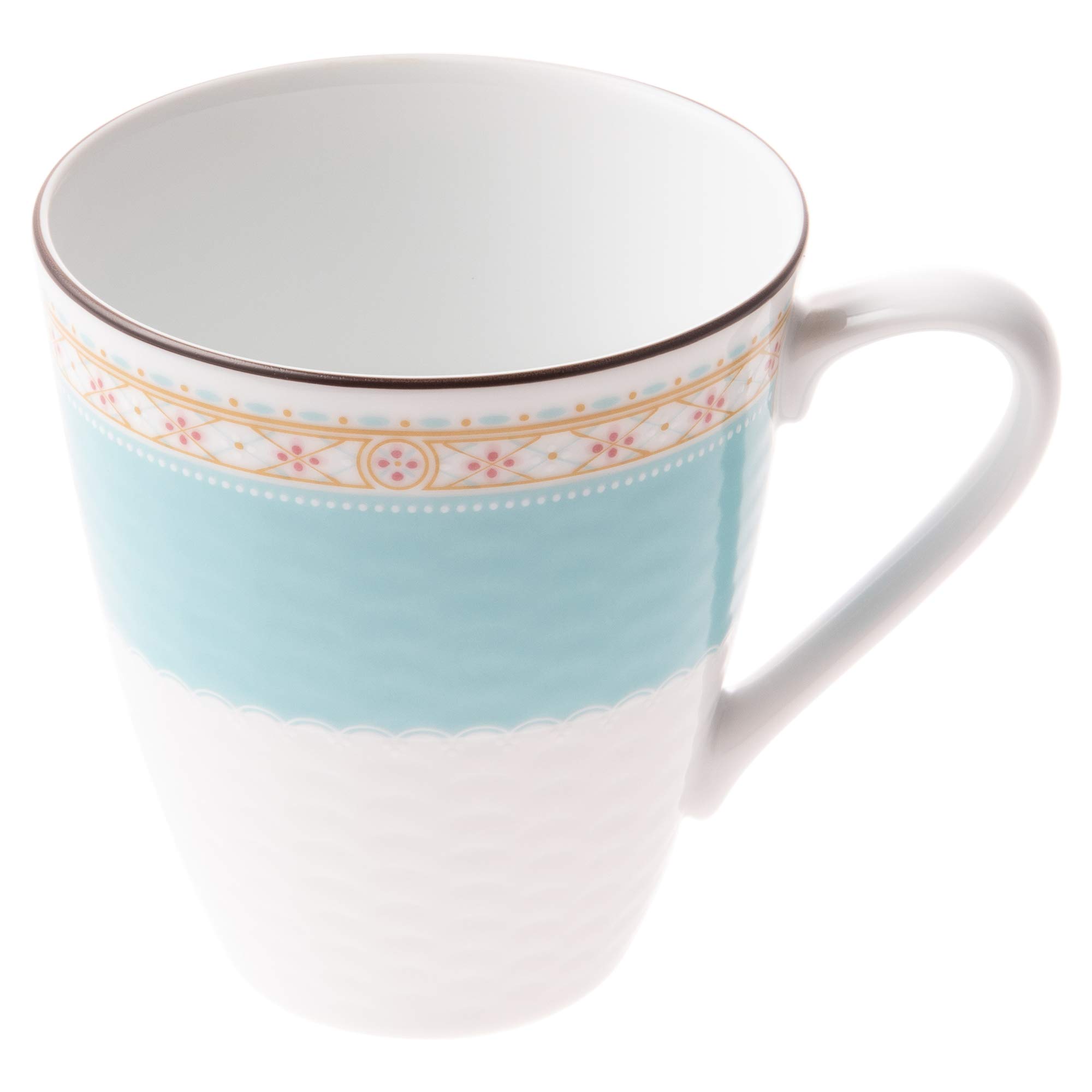 Noritake P5355L/1645 Fine Porcelain Mugs Set of 2 - 295cc Humming Blue Microwave Safe Coffee Cups - Perfect for Home, Office & Gift Giving