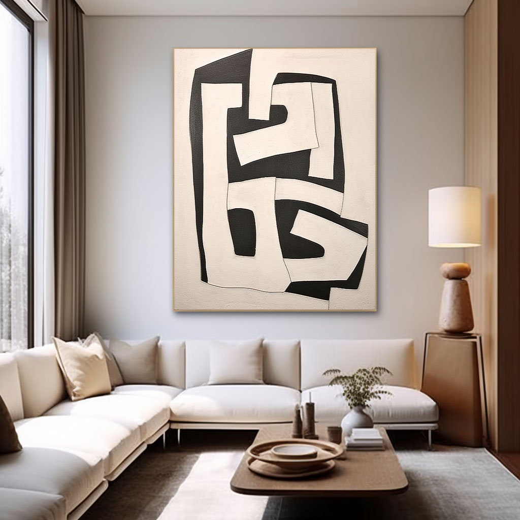 Beige & Brown Abstract Wall Art Print #BB001 - Modern Home Decor for Living Room, Bedroom & Office