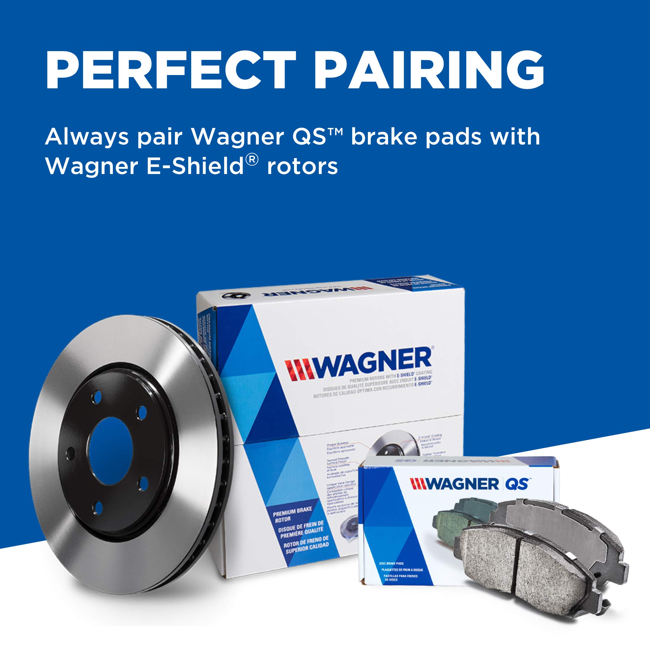 Wagner Brake QuickStop ZD1084 Ceramic Disc Brake Pad Set - High Performance Braking for Cars, Trucks & SUVs | Perfect for City Driving, Highway Commuting & Off-Road Adventures