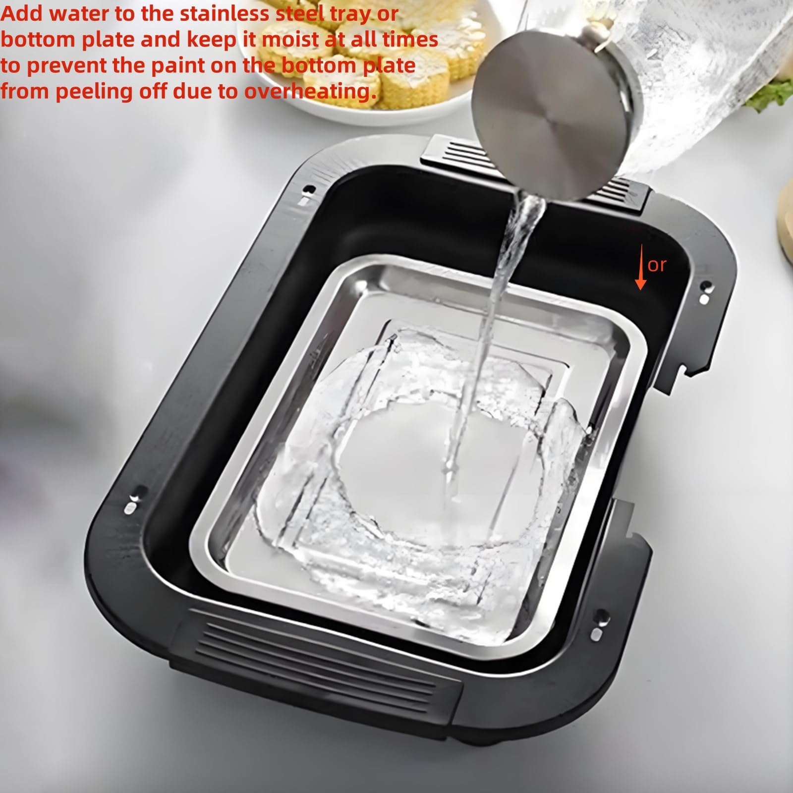 Smokeless Indoor Electric Grill - 2000W Non-Stick Griddle with Removable Grill Plate & Large Cooking Surface | Perfect for Family BBQs, Apartment Cooking & Healthy Meals