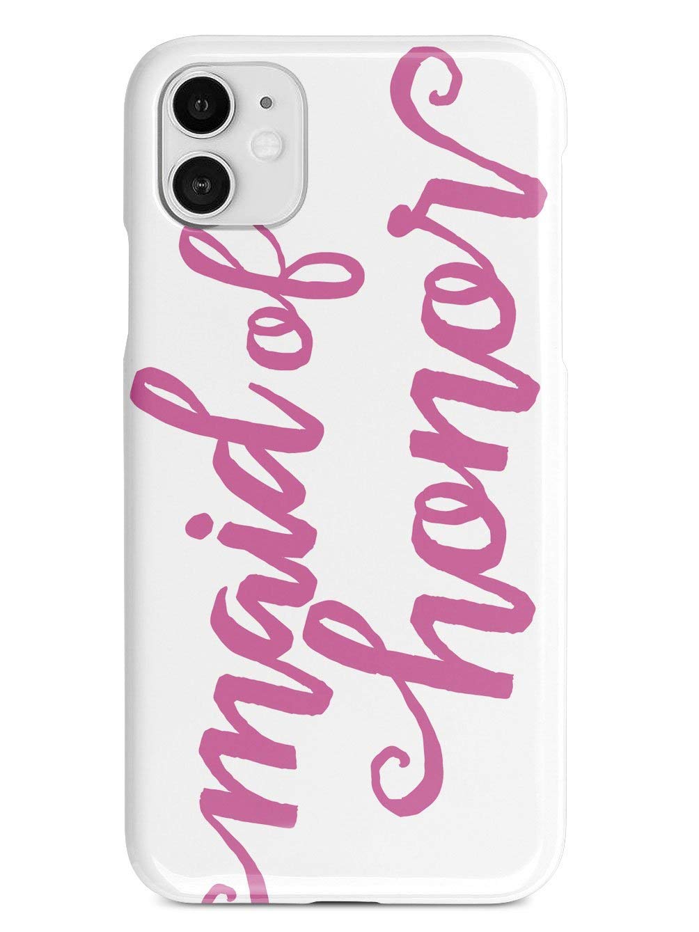 Inspired Cases - iPhone 12 Mini Case 3D Textured Protective Cover - Shockproof Slim Fit for Apple iPhone 12 Mini - Maid of Honor Pink - Perfect for Daily Use, Travel & Gift Giving