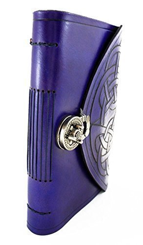 Handmade Celtic Leather Journal - Personalized with Free Initials - Perfect for Writing, Sketching & Gift Giving