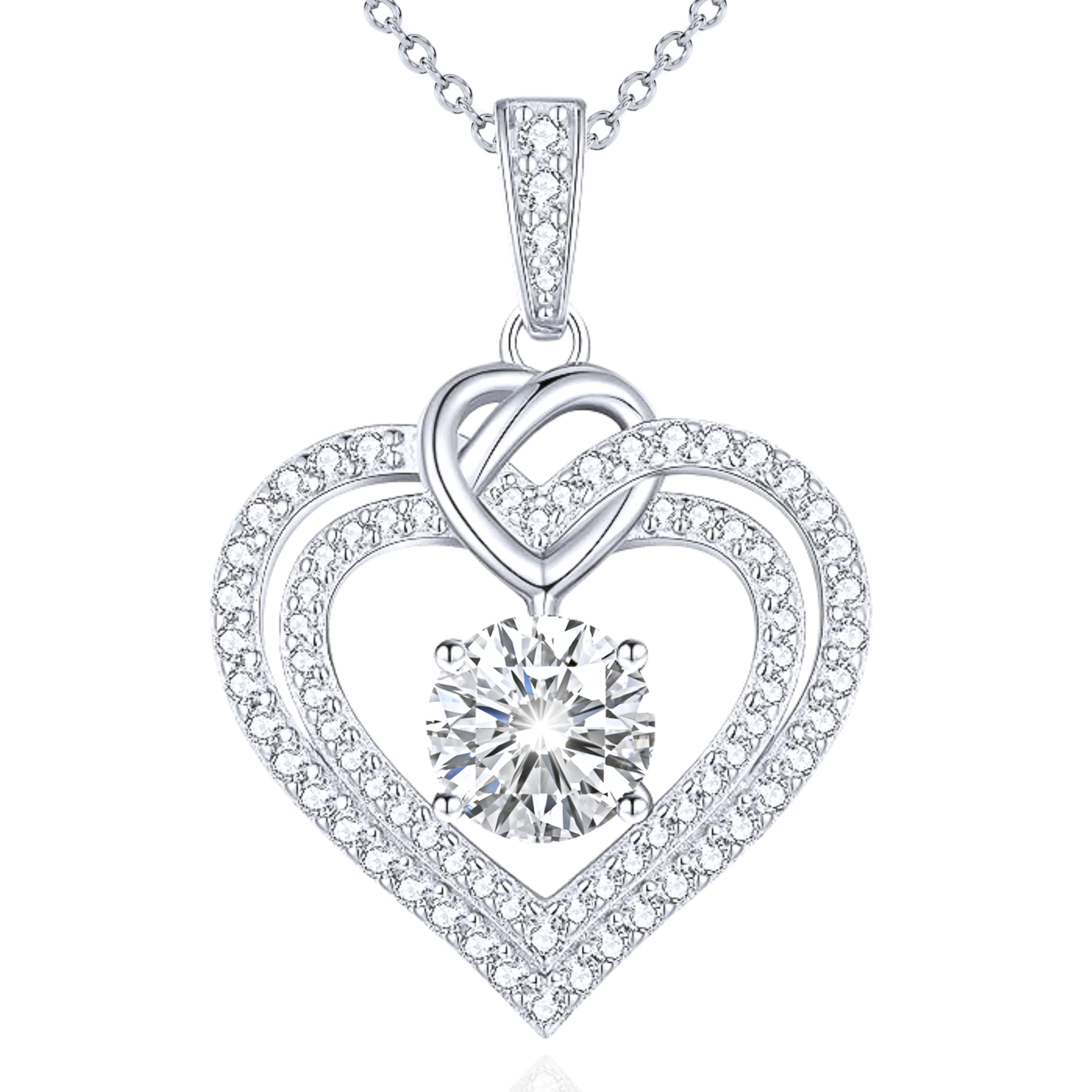 Sparkling Diamond Necklaces for Women - Elegant 925 Sterling Silver Necklace with VVS Moissanite | Luxurious Jewelry Gift for Anniversary, Christmas & Birthday | Perfect for Date Night, Wedding & Special Occasions