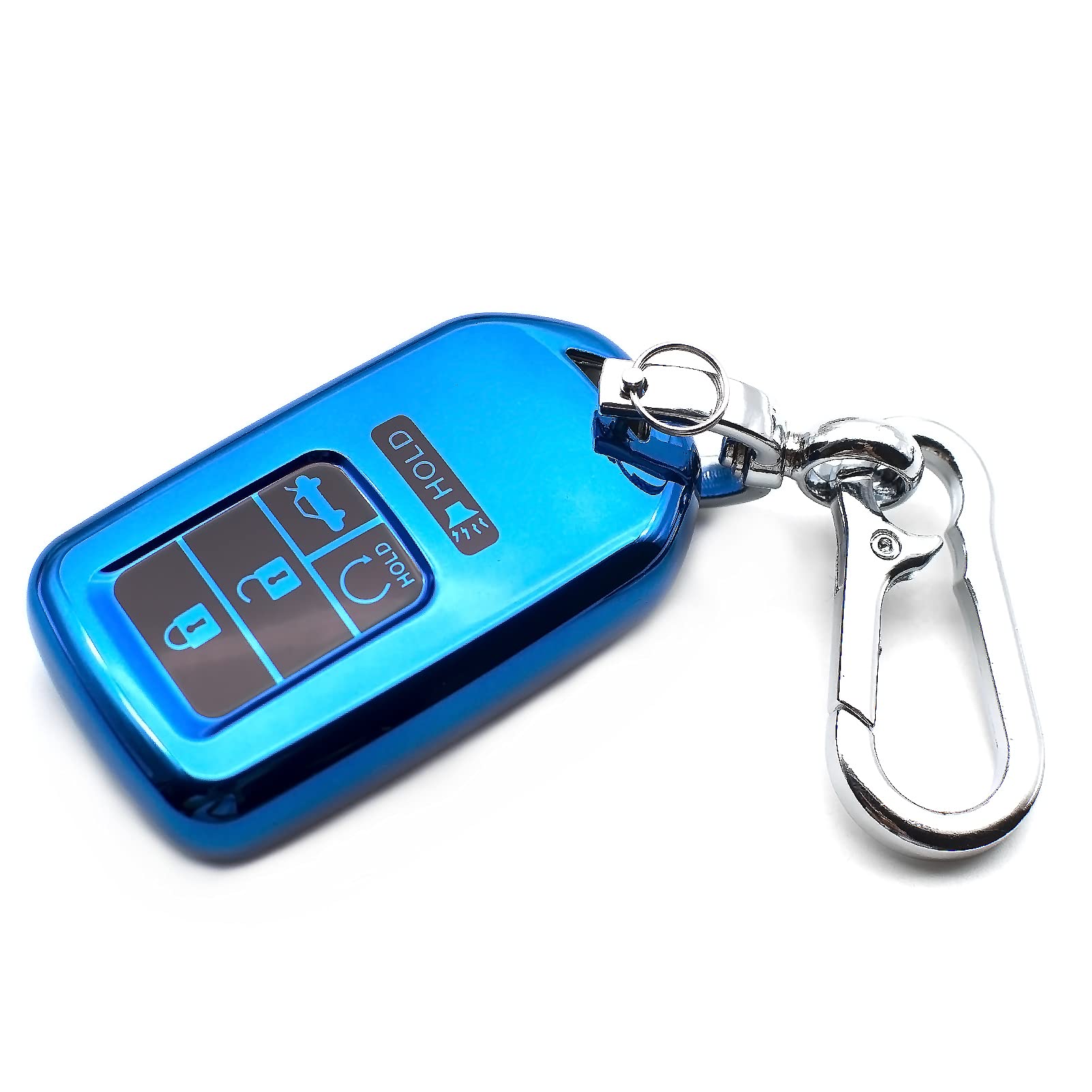 Premium TPU Key Fob Cover Case for Honda Passport CR-V Accord Pilot Civic HR-V Insight - Durable Remote Protector with Keyless Entry - Blue Accessory - Perfect for Daily Use, Car Protection & Key Organization