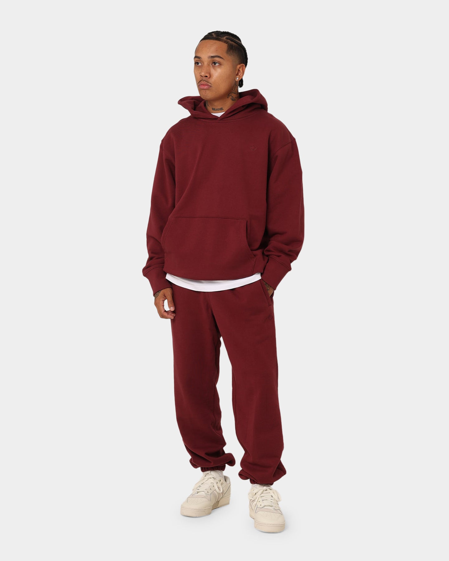 Adidas Originals French Terry Sweatpants for Men - Shadow Red | Comfortable Lounge & Workout Pants for Casual Wear & Gym