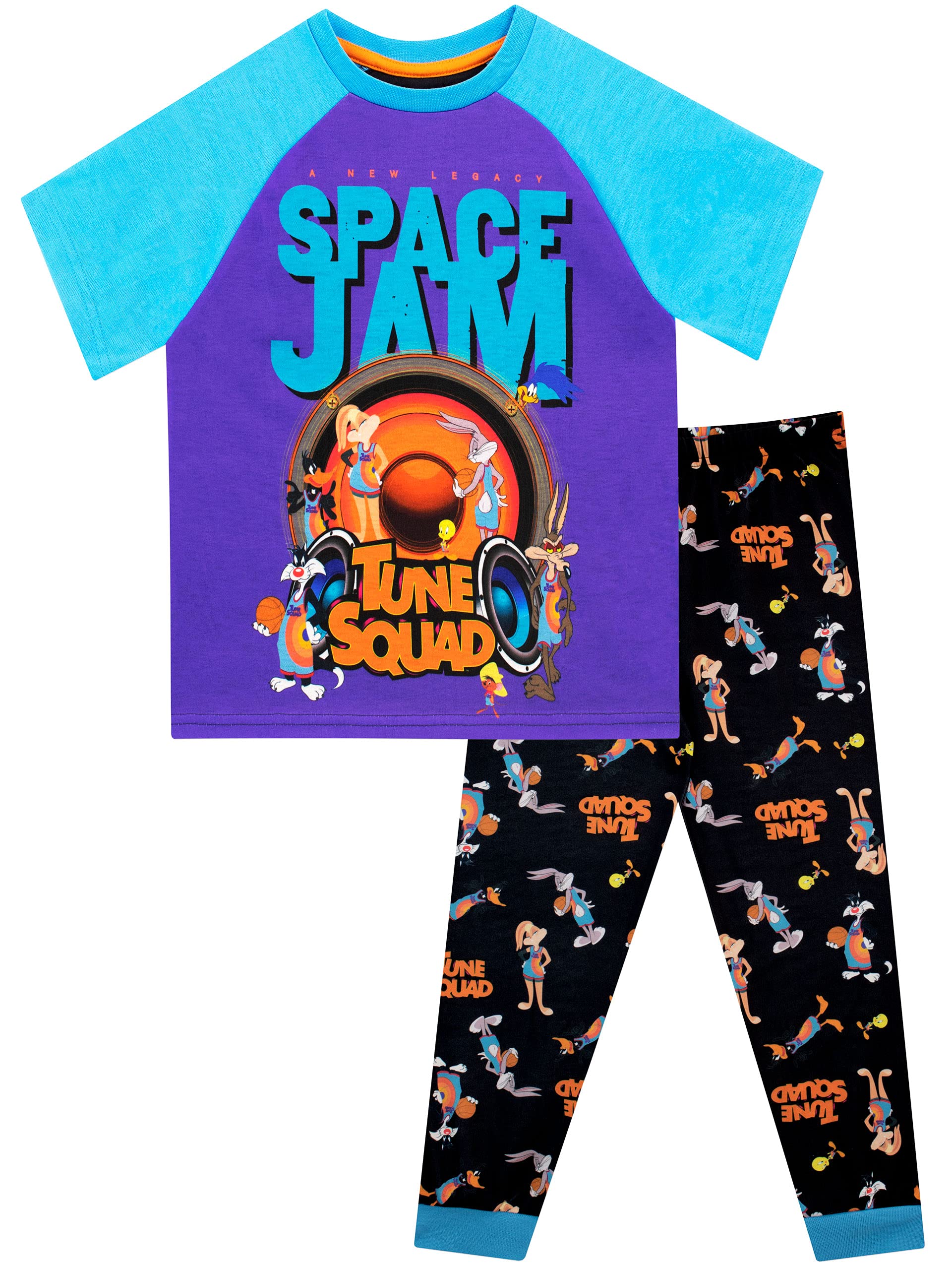 Space Jam Boys' Pajamas Set - Bugs Bunny Cartoon Character Sleepwear for Kids - Soft & Comfortable Cotton PJs for Bedtime, Lounging & Movie Nights