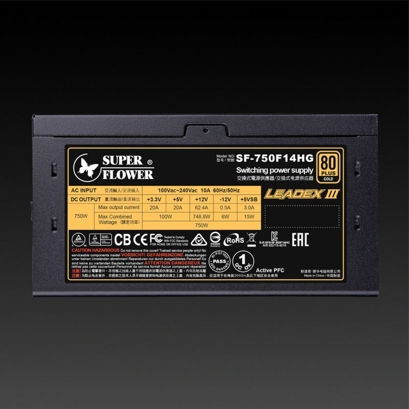 LEADEX III 80 PLUS Gold Certified Full Modular ATX Power Supply - 550W/650W/750W/850W - High Efficiency PC Power Supply for Gaming, Workstation & Home Office Computers