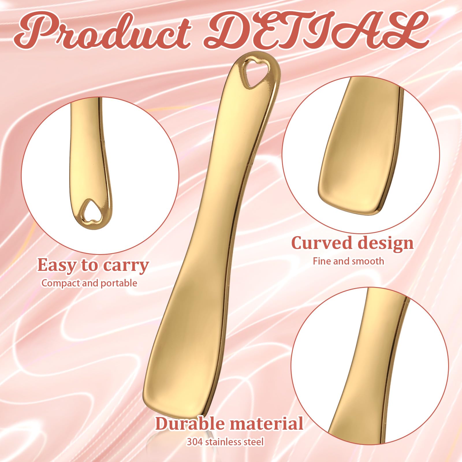 6-Piece Mini Metal Makeup Spatula Set - Reusable Cosmetic Tool for Skincare, Face Masks, Creams & Lotions (Silver, Gold, Rose Gold) | Perfect for Travel Kits, Salon Use & Home Beauty Routines