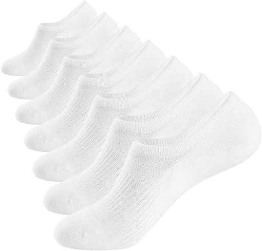 Premium Men's No-Show Socks 10-Pack - Ultra Low Cut Invisible Liner Socks for Loafers & Dress Shoes - Breathable Cotton Blend for All-Day Comfort - Perfect for Work, Travel & Casual Wear