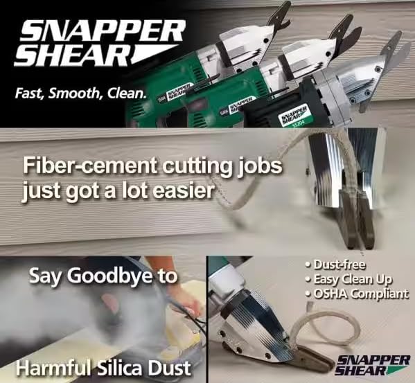 PacTool SS424 Backerboard Shear - Professional Fiber Cement Cutting Tool for Contractors | Heavy-Duty Power Tool for Backerboard, Cement Board & Tile Underlayment Installation