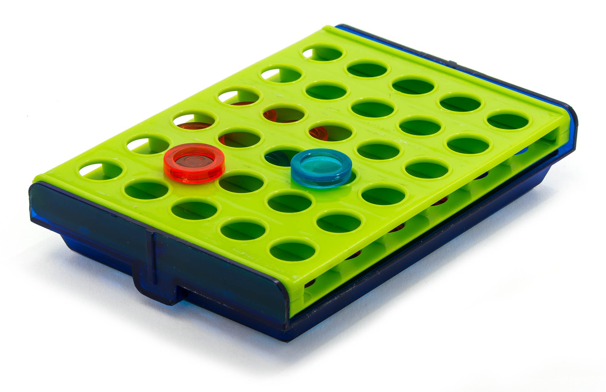 JA-RU Mini 4-in-a-Row Travel Game - Pocket Size Board Game for Family & Travel Fun