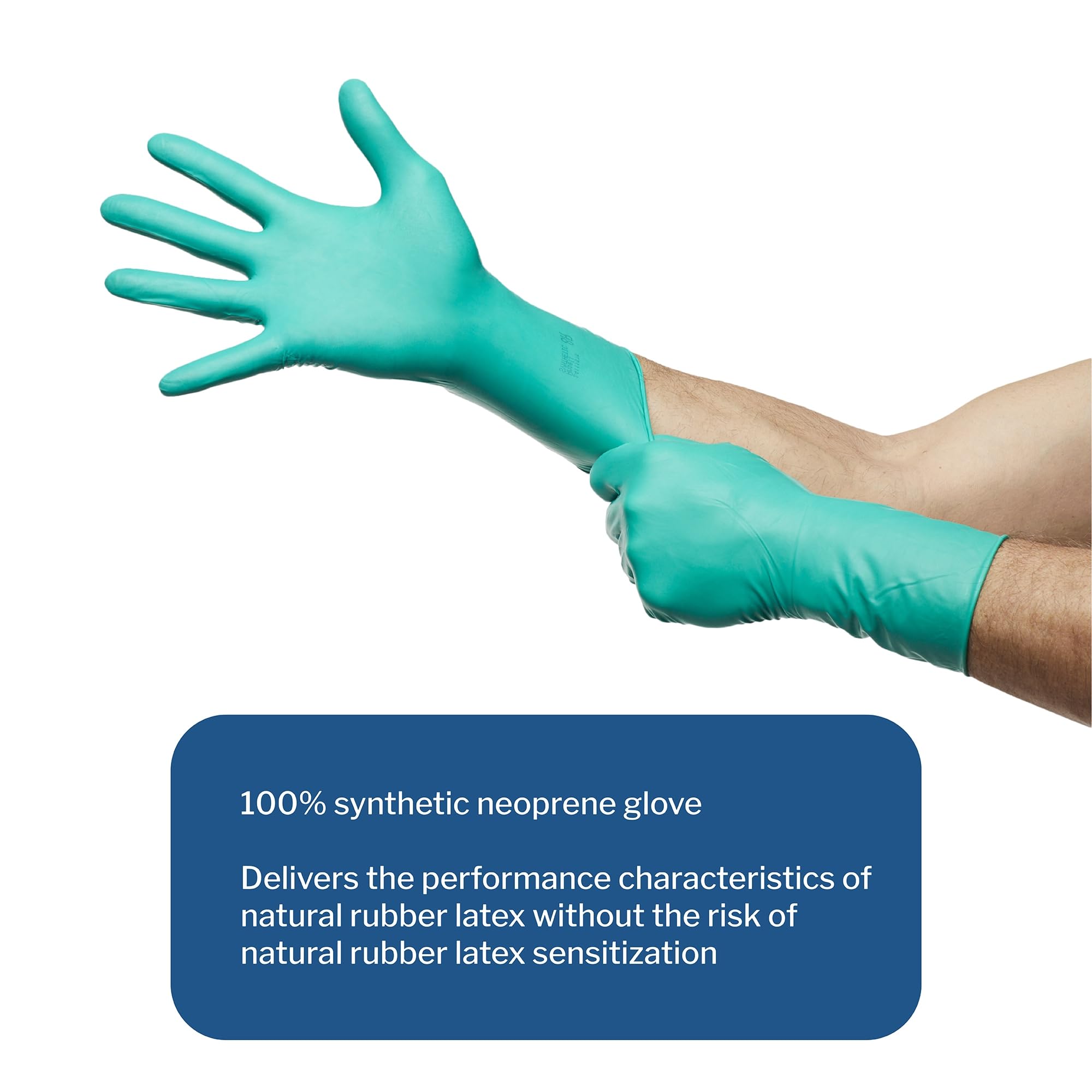McKesson Perry Synthetic Surgical Gloves [50 Pairs] - Sterile, Powder-Free Neoprene Gloves for Medical & Healthcare Professionals | Chemo Tested, Size 8.0, Green | Ideal for Surgery, Dental Work & Laboratory Use