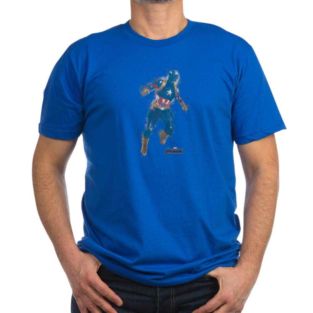 Captain America Men's Fitted T-Shirt - Marvel Superhero Graphic Tee for Casual Wear & Comic Con Cosplay | Semi-Fit Cotton Shirt for Fans & Collectors