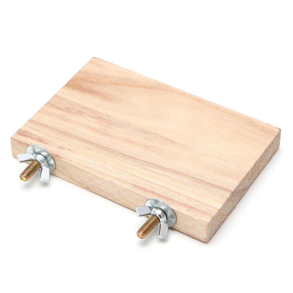 Wooden Bird Perch Stand - Rectangle Platform Toy for Pet Bird Cage - Perfect for Play, Rest & Exercise in Bird Cages & Aviaries