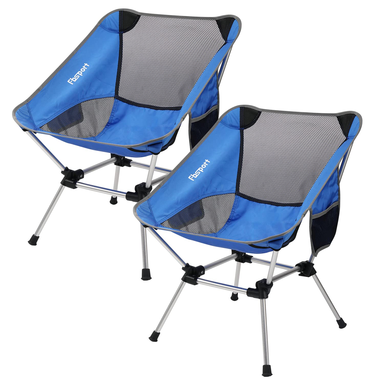 2 Pack Portable Camping Chairs - Lightweight Folding Chairs for Outdoor Adventures, Backpacking, Hiking, Beach & Picnic - Heavy Duty Compact Design with Carry Bag - Perfect for Camping Trips, Tailgating, and Backyard BBQs
