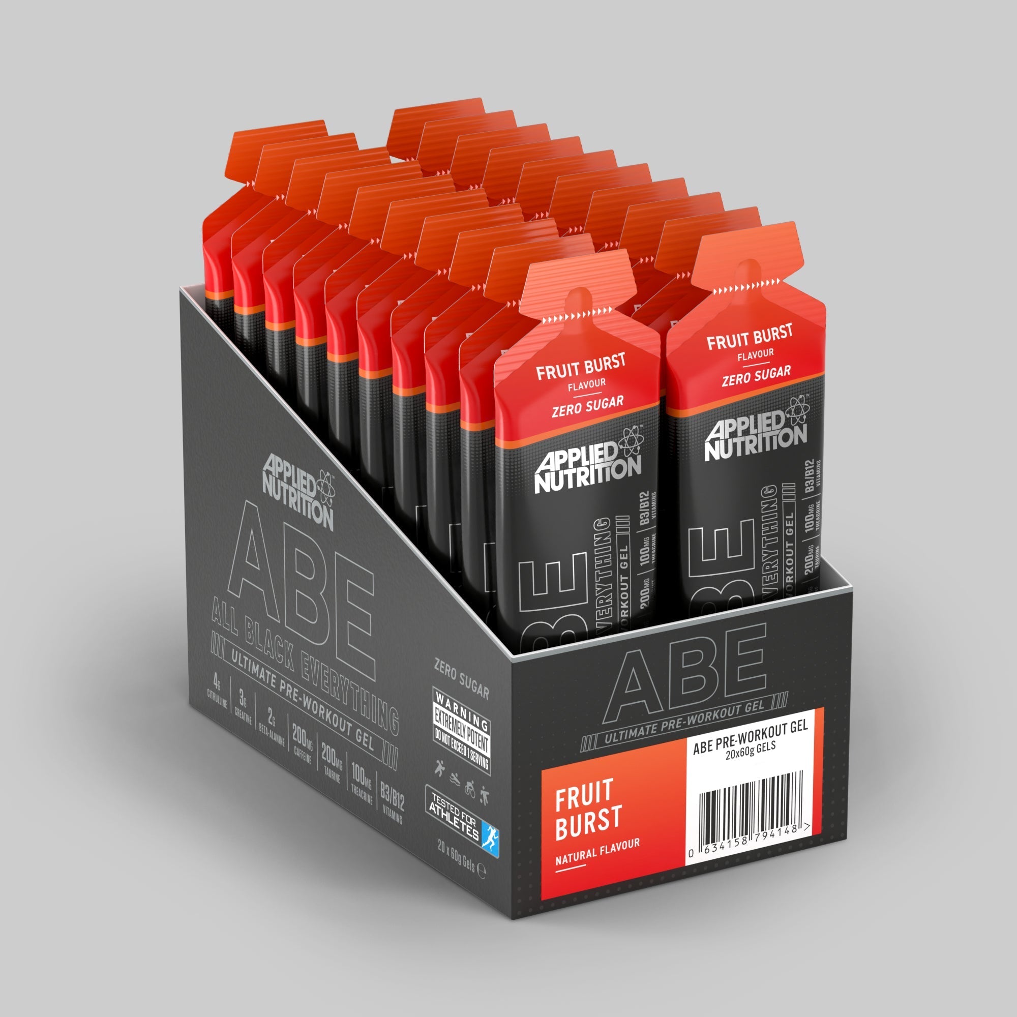 Applied Nutrition ABE Pre Workout Gel - 20 Pack x 60g | Energy Booster for Gym & Fitness | Perfect for Bodybuilding & Intense Training
