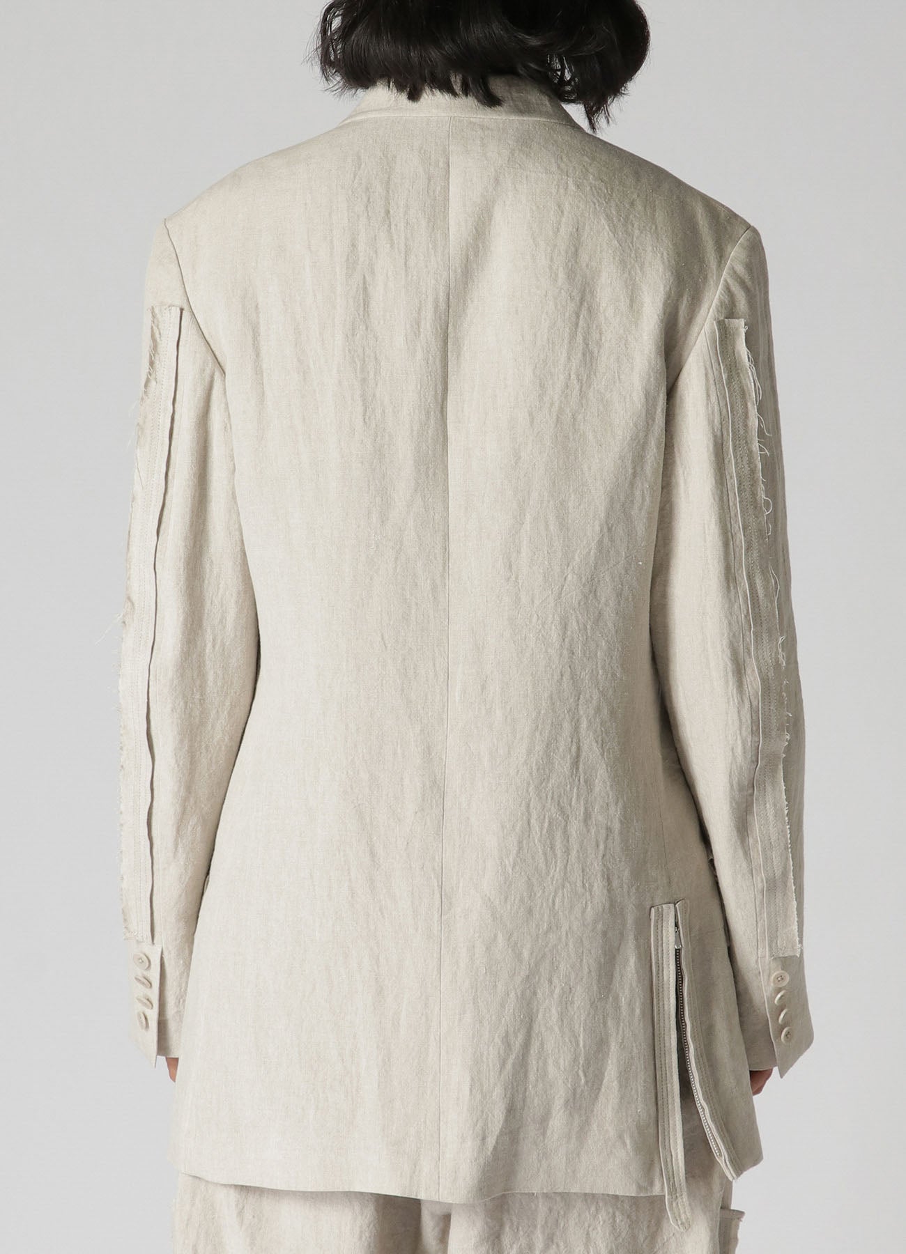 40 Linen Triple Stitch Jacket with Decorative Cloth - Lightweight Summer Blazer for Women, Office Wear & Casual Outfits