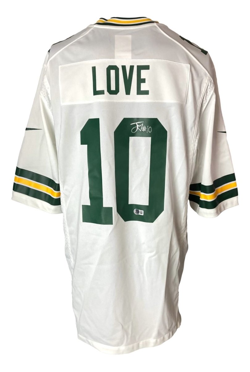 Authentic Jordan Love Signed Green Bay Packers White Nike Game Replica Jersey - Limited Edition Collectible for NFL Fans & Sports Memorabilia Enthusiasts - Perfect for Display, Gifting, and Game Day Spirit