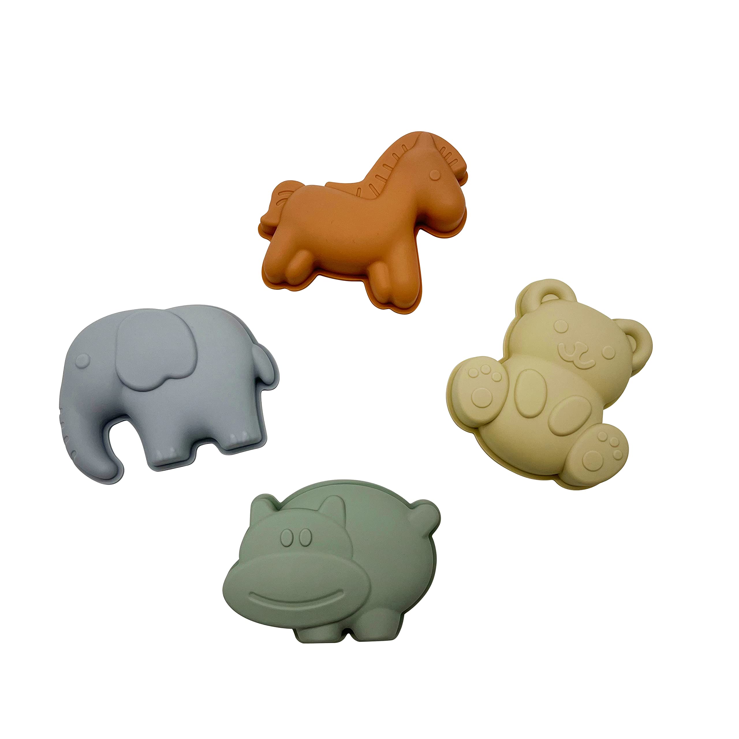 **Eco-Friendly Silicone Beach Toys for Kids - 5-Piece Animal Sandbox Playset for Toddlers, Outdoor Summer & Travel Fun - Safe, Durable Sand Toys for Beach, Pool & Backyard Play**